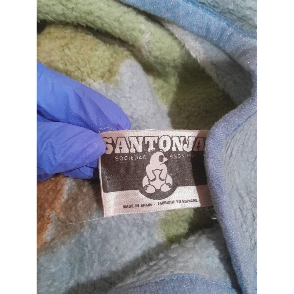 Vintage Blanket Santonja Teddy Bear Satin Edge